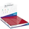 Album Pages Side-Loading 18-Pocket Red Standard Size (50) Portfolio