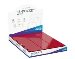 Album Pages Side-Loading 18-Pocket Red Standard Size (50) Portfolio