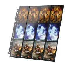 Album Pages Side-Loading 24-Pocket QuadRow Black Standard Size (10) Portfolio