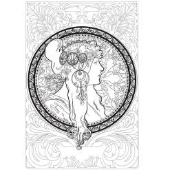 Alphonse Mucha Coloring Book