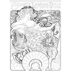 Alphonse Mucha Coloring Book