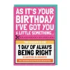 Always Right Voucher Birthday Card