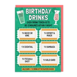 Birthday Night Drinks Coupon Card