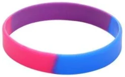 Bisexual Flag Colours Silicone Bracelet Item