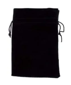 Black Velour Dice Pouch (L) Terningpose