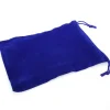 Blue Velour Dice Pouch (L) Terningpose