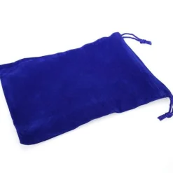 Blue Velour Dice Pouch (L) Terningpose