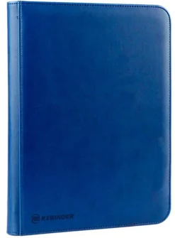 Blue Zipped 9-Pocket Toploader Binder