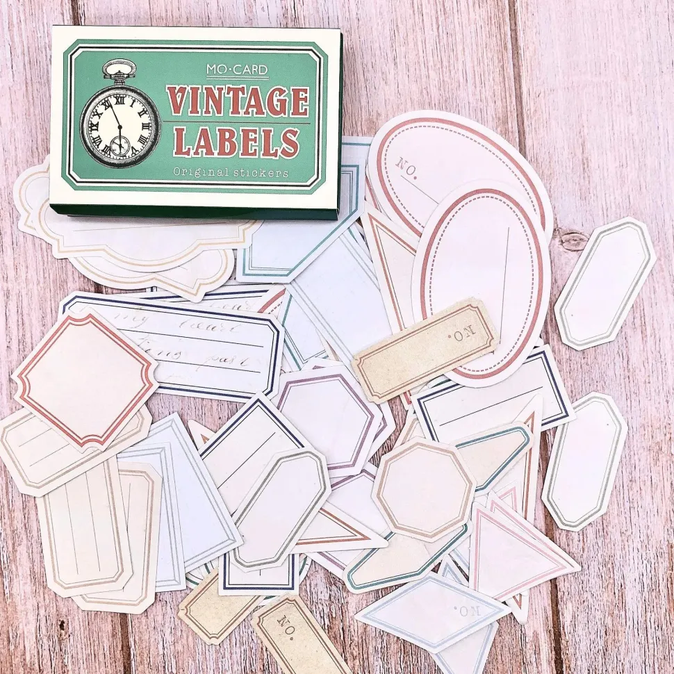 Box of 60 Vintage Labels Stickers
