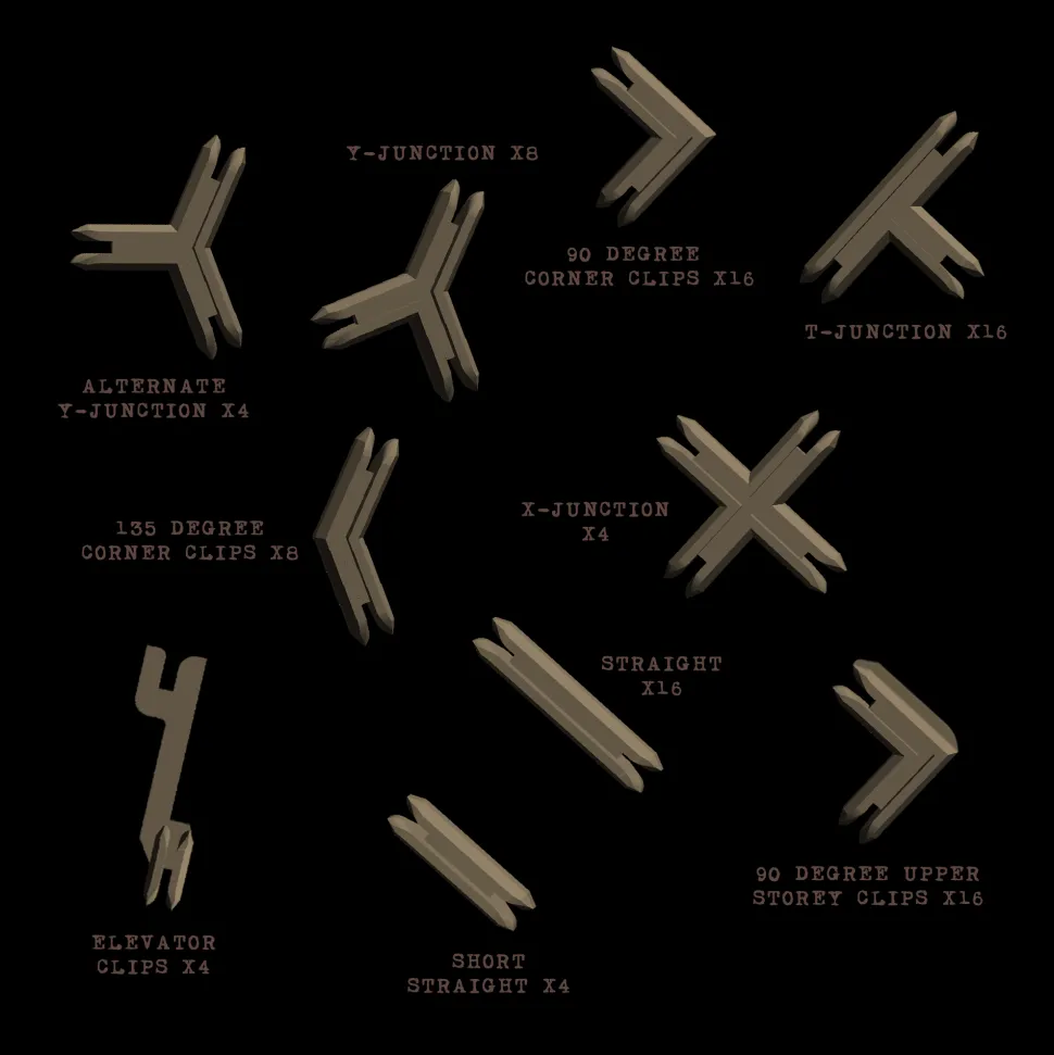 Brown Plastic Terrain Clips