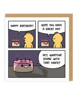 Cake Square Greeting Card