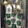 Call of Cthulhu Poly Black /Green (7) Terningsett, Call of Cthulhu RPG