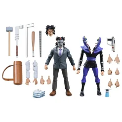 Casey Jones & Split Foot Soldier Cartoon Ultimate Action Figure 2-Pack 18 cm