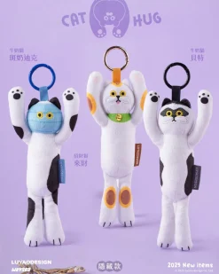 Cat Hug Plush Keychain Blind Box