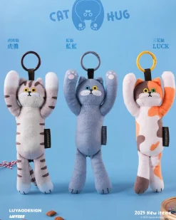 Cat Hug Plush Keychain Blind Box