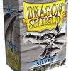 Classic Silver Standard Size Dragon Shield Sleeves (100)