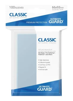 Classic Soft Sleeves Transparent Standard Size (100) Kortlommer
