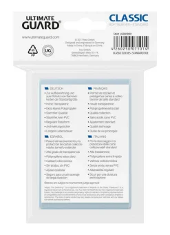 Classic Soft Sleeves Transparent Standard Size (100) Kortlommer