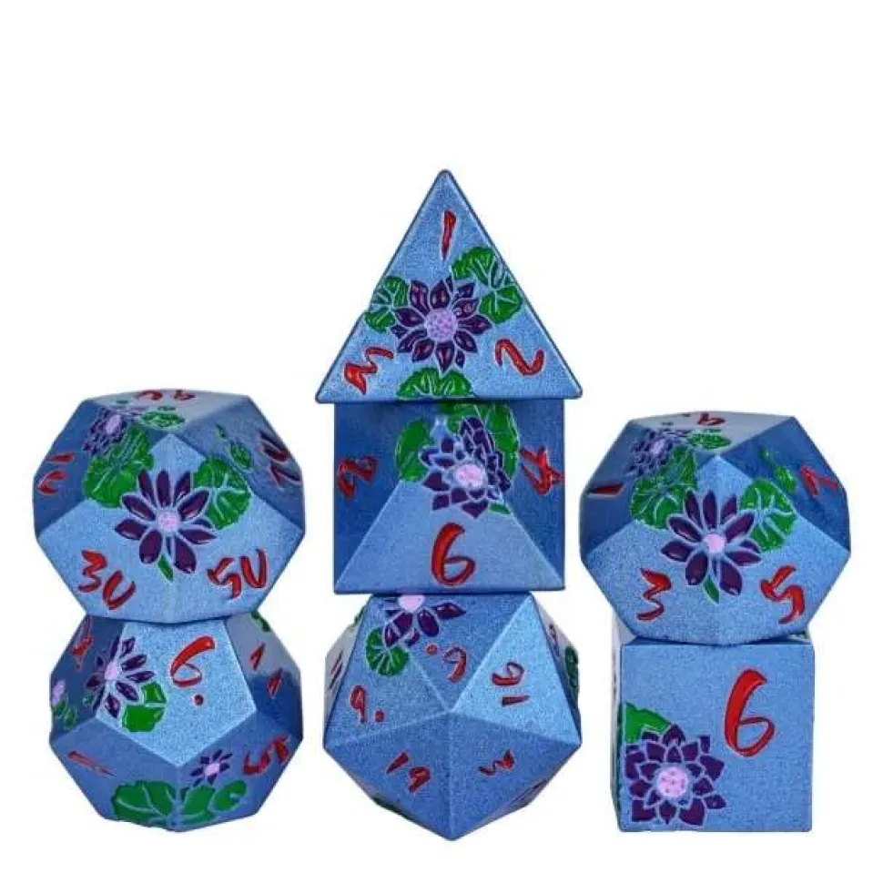 Colorful Metal Lotus Blue /Red (7)