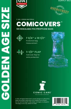 Comicare Golden PP Rresealable Bags (100)