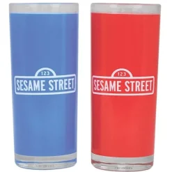 Cookie Monster & Elmo Glasses Set of 2