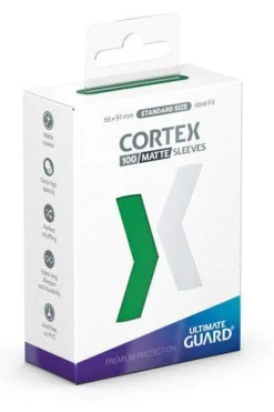 Cortex Sleeves Matte Green Standard Size (100) Kortlommer, Cortex