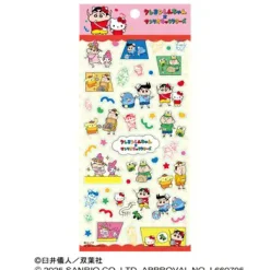 Crayon Shin-Chan x Sanrio Characters Let's Play Together Sticker Set