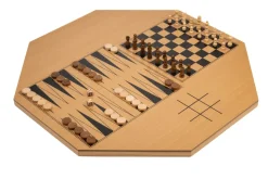 Crokinole with Chess and Backgammon