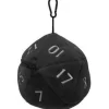 D20 Black Plush Dice Bag Terningpose