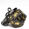 D20 Keychain Black /Gold