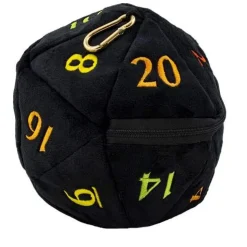 D20 Rainbow Plush Dice Bag Terningpose