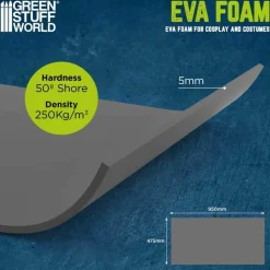 Dark Grey 5mm High Density EVA Foam 475x950mm