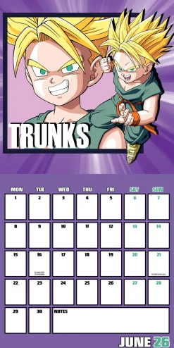 Dragonball Z 2026 Square Calendar