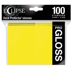Eclipse PRO-Gloss Lemon Yellow Standard Size Sleeves (100)