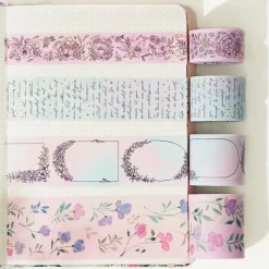 Elegant Floral Pastel Washi Tape Set (4)