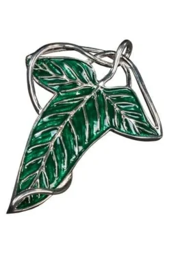Elven Leaf Sterling Silver Brooch and Chain
