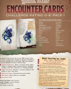 Encounter Cards Challenge Rating 0-6 Pack 1