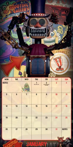 FIVE NIGHTS AT FREDDY`S 2026 SQUARE CALENDAR