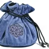 Flannel Blue Drawstring Dice Bag Terningpose