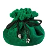 Flannel Green Drawstring Dice Bag Terningpose