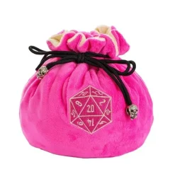 Flannel Pink Drawstring Dice Bag Terningpose