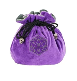 Flannel Purple Drawstring Dice Bag Terningpose