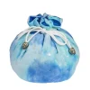 Flannel Rainbow Stars Blue & White Drawstring Dice Bag