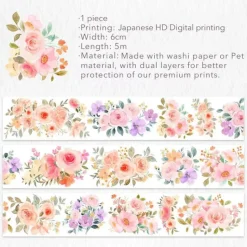 Flower Corridor Wide PET Tape