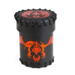 Flying Dragon Black & Red Leather Dice Cup Terningbeger