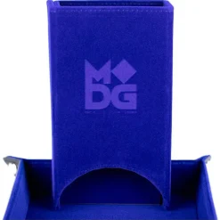 Fold Up Blue Velvet Dice Tower