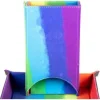 Fold Up Rainbow Velvet Dice Tower