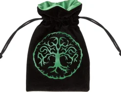 Forest Black & Green Velour Dice Bag Terningpose