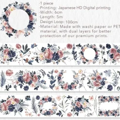 Frosty Rose Wide PET Tape