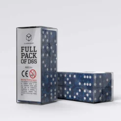 Full Pack of D6s Cobalt /White (20)